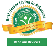 Liberty Park Senior Living has received the Caring Star for being top rated on Caring.com for 2021 and 2022!